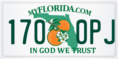 FL license plate 1700PJ