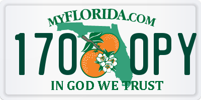 FL license plate 1700PY