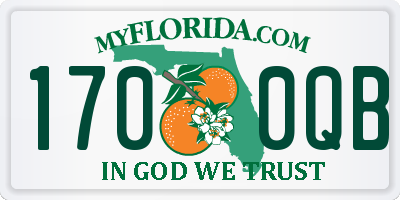 FL license plate 1700QB