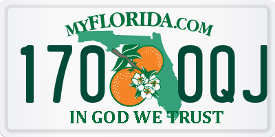 FL license plate 1700QJ