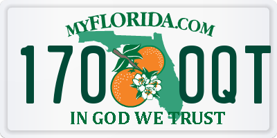 FL license plate 1700QT