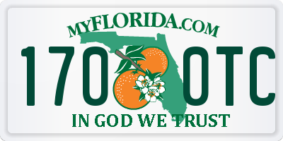 FL license plate 1700TC