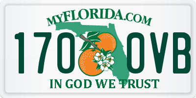 FL license plate 1700VB