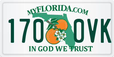 FL license plate 1700VK