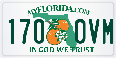 FL license plate 1700VM