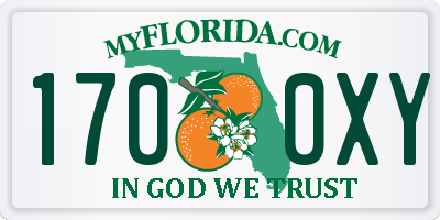 FL license plate 1700XY