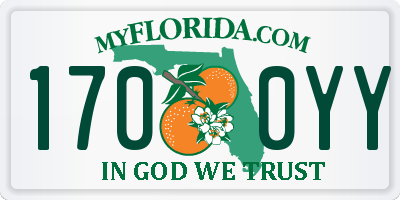 FL license plate 1700YY
