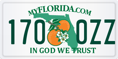 FL license plate 1700ZZ