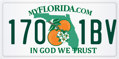 FL license plate 1701BV