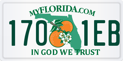FL license plate 1701EB