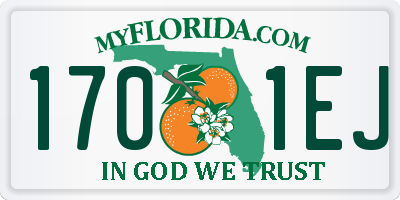 FL license plate 1701EJ
