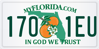 FL license plate 1701EU