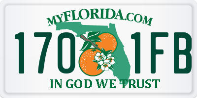 FL license plate 1701FB