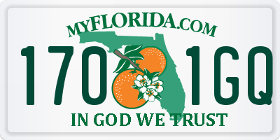 FL license plate 1701GQ