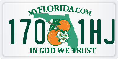 FL license plate 1701HJ