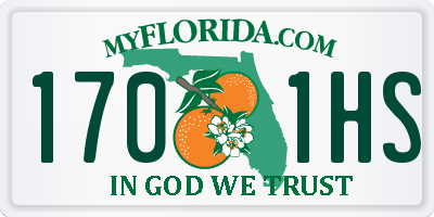 FL license plate 1701HS