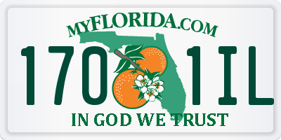FL license plate 1701IL
