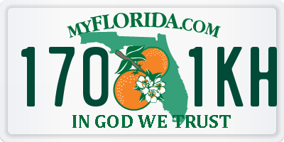 FL license plate 1701KH