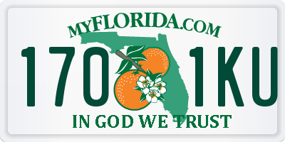 FL license plate 1701KU