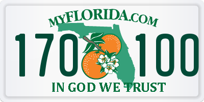FL license plate 1701OO