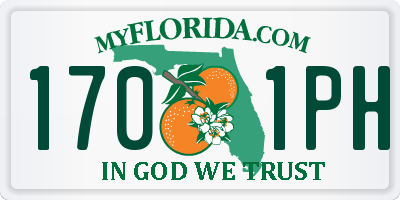 FL license plate 1701PH