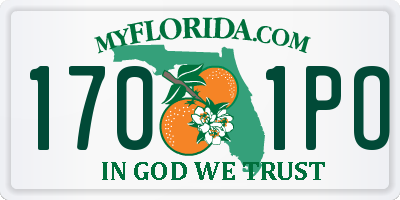 FL license plate 1701PO