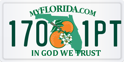 FL license plate 1701PT