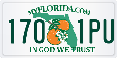FL license plate 1701PU