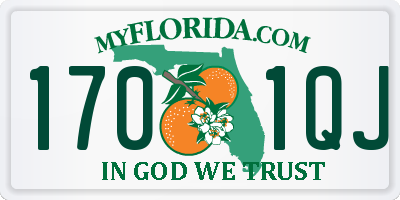 FL license plate 1701QJ