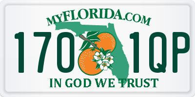 FL license plate 1701QP