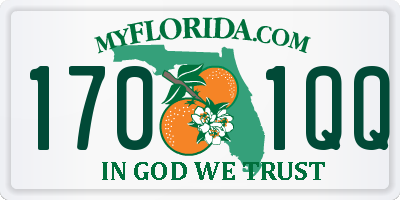 FL license plate 1701QQ