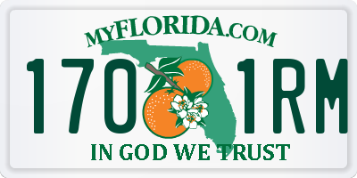 FL license plate 1701RM