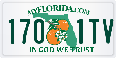 FL license plate 1701TV