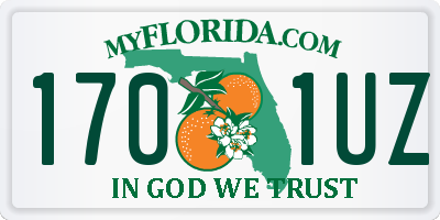 FL license plate 1701UZ