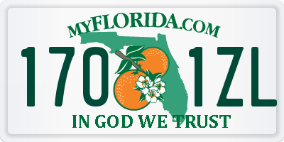 FL license plate 1701ZL