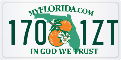 FL license plate 1701ZT