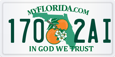 FL license plate 1702AI
