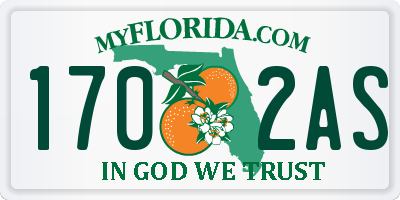 FL license plate 1702AS