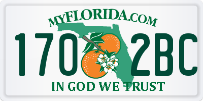 FL license plate 1702BC