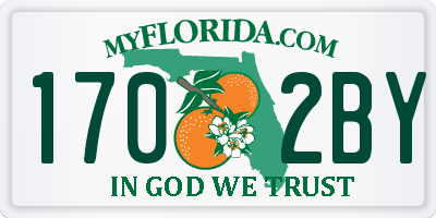 FL license plate 1702BY