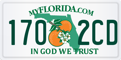 FL license plate 1702CD
