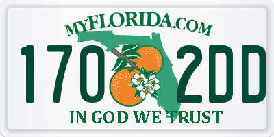 FL license plate 1702DD