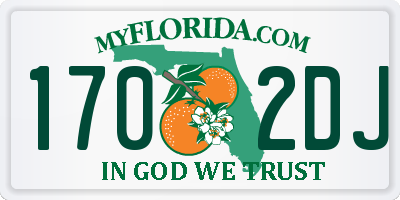 FL license plate 1702DJ