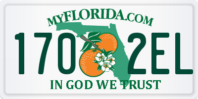 FL license plate 1702EL