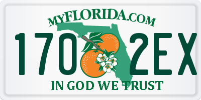 FL license plate 1702EX