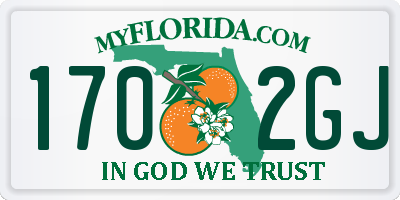 FL license plate 1702GJ