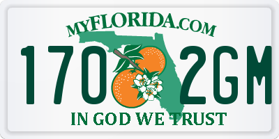 FL license plate 1702GM