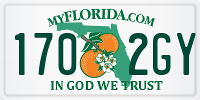 FL license plate 1702GY