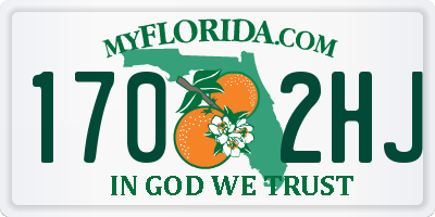 FL license plate 1702HJ
