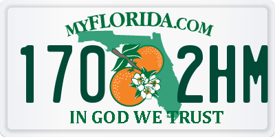 FL license plate 1702HM